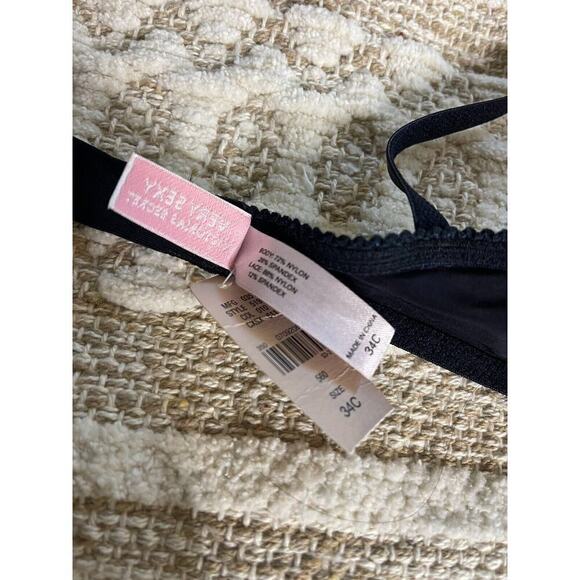 Victorias Secret Bra 34C Black Underwire Very Sexy Lace Trim NEW NWT - Picture 5 of 6
